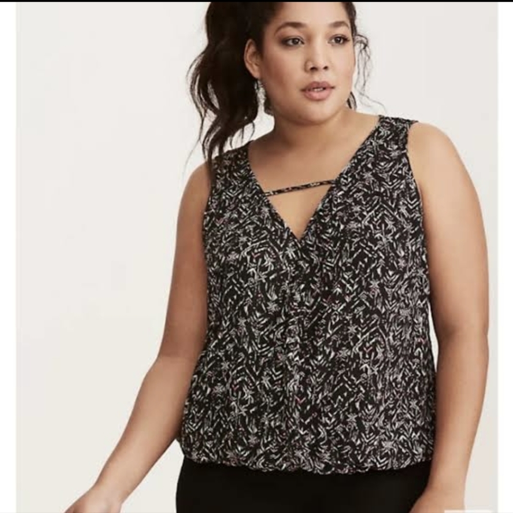 Torrid Georgette Surplice Tank Top